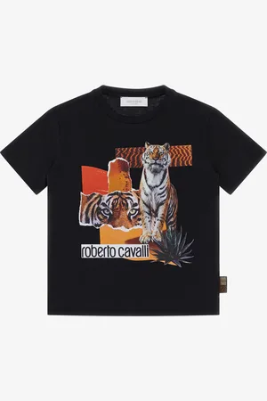 Roberto Cavalli T-Shirt Con Stampa Tigre E Logo