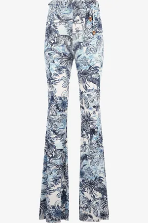 Roberto Cavalli Pantaloni Svasati Con Stampa All Over