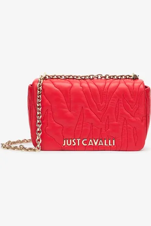 Roberto Cavalli Borsa Impunturata A Tracolla Con Logo