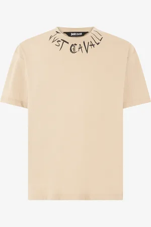 Roberto Cavalli T-Shirt Con Girocollo Distressed E Logo