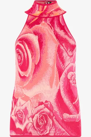 Roberto Cavalli Top Con Stampa Garden Rose