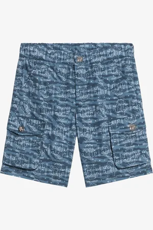 Roberto Cavalli Shorts In Cotone Con Stampa All Over