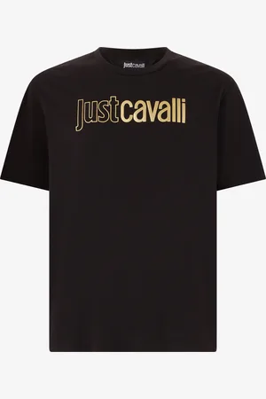 Roberto Cavalli T-Shirt Con Logo Frontale Stampato