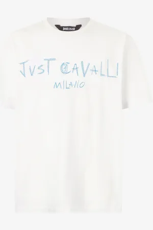 Roberto Cavalli T-Shirt Con Logo Impunturato