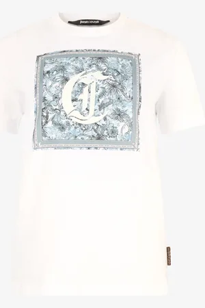 Roberto Cavalli T-Shirt Con Grafica E Monogram JC