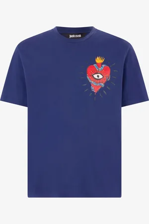 Roberto Cavalli T-Shirt Con Cuore E Serpente