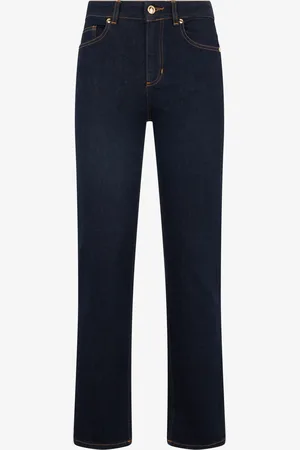 Roberto Cavalli Jeans Gamba Dritta Con Logo Ricamato
