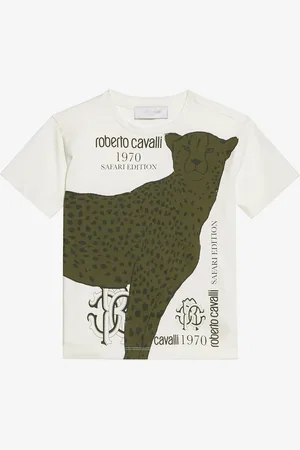 Roberto Cavalli T-Shirt Safari Edition Con Ghepardo