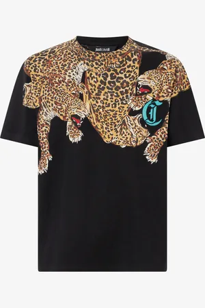 Roberto Cavalli T-Shirt Con Giaguari