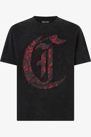 Roberto Cavalli T-Shirt Con Patch Monogram JC