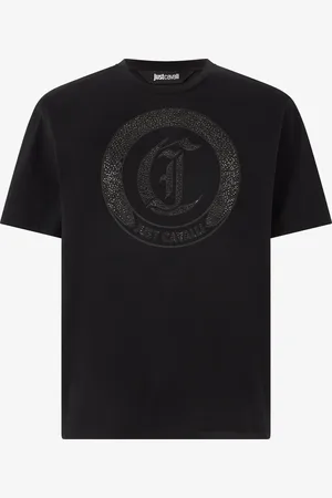 Roberto Cavalli T-Shirt Con Logo Di Mini Borchie