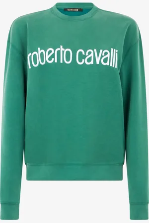 Roberto Cavalli Felpa Verde con Logo
