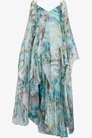 Roberto Cavalli Abito Lungo Stampa Mermaid