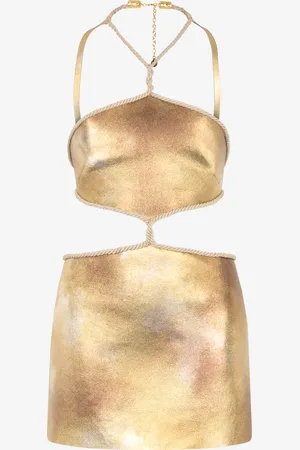 Roberto Cavalli Abito Corto Cut-Out con Corde