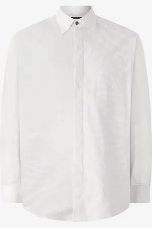Roberto Cavalli Camicia In Seta Con Stampa Tiger Skin