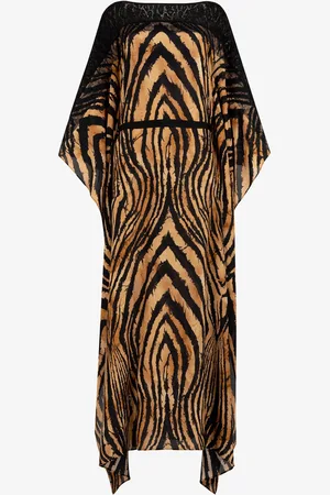 Roberto Cavalli Abito kaftano con stampa Queen of Sicily