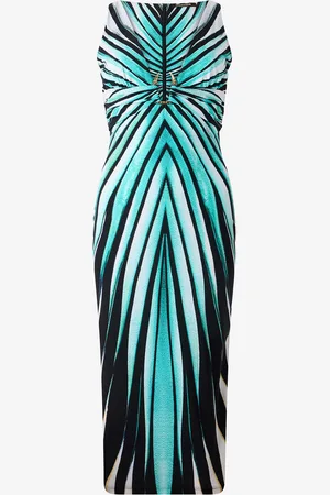 Roberto Cavalli Ray Of Sea Stampa Dress Midi