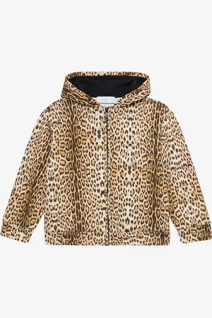 Roberto Cavalli Felpa Con Cappuccio E Stampa Jaguar Skin