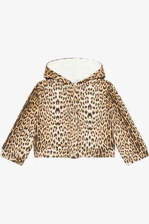 Roberto Cavalli Felpa Con Cappuccio E Stampa Jaguar Skin