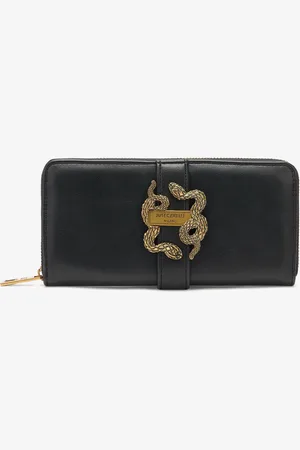 Roberto Cavalli Portafoglio Zip Around Con Mirror Snake