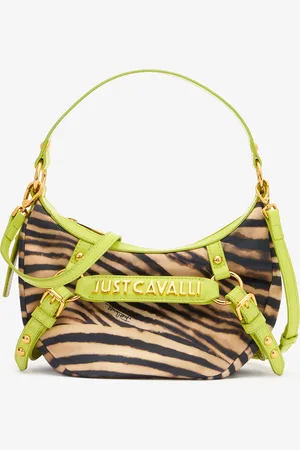 Roberto Cavalli Borsa Hobo Con Stampa Tiger Skin E Logo