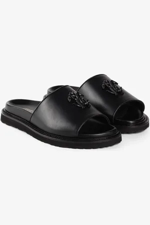 Roberto Cavalli Slides con Monogram Mirror Snake