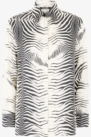 Roberto Cavalli Camicia In Seta Con Stampa Zebra