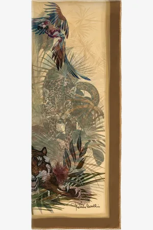 Roberto Cavalli Stola con stampa JUNGLE