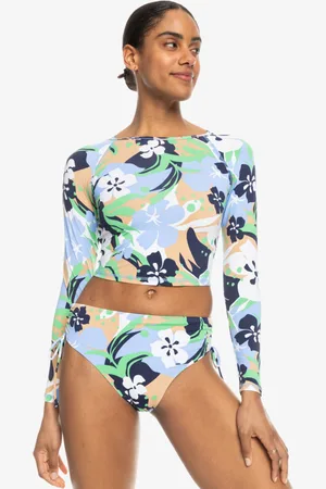 Roxy Crop Top - Maglietta da surf UPF 50 a maniche lunghe da Donna
