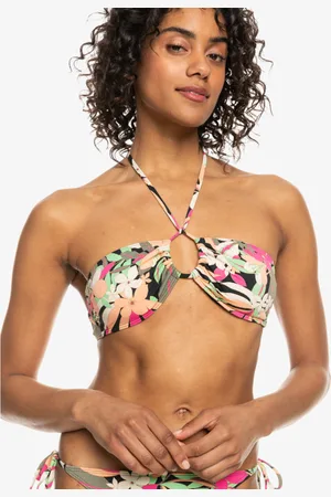 Roxy Printed Beach Classics - Top bikini con collo halter da Donna
