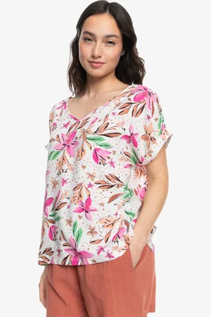 Roxy Sweet Hibiscus - Top con scollo a V da Donna