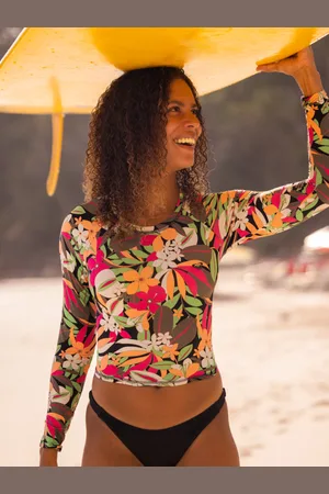 Roxy Printed - Rash Vest a Maniche Lunghe da Donna
