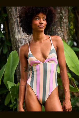 Roxy Vista Stripe - Costume intero con schiena incrociata da Donna