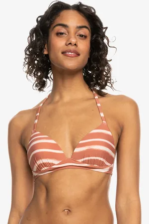 Roxy Printed Beach Classics - Top bikini con collo halter da Donna