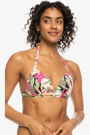 Roxy Printed Beach Classics - Top bikini con collo halter da Donna