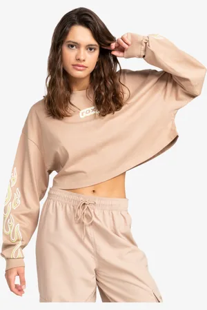 Roxy Kelia - Maglietta oversize corta a maniche lunghe da Donna