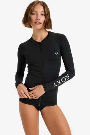 Roxy New Essentials - Rash vest a maniche lunghe con cerniera da Donna