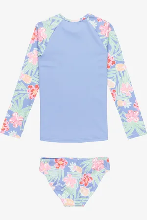 Roxy Tropical Story - Rashguard in due pezzi con maniche lunghe da Ragazza 2-7