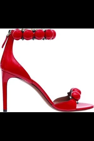Alaïa Sandalo Bombe 90 Verniciato Rosso
