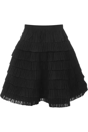 Alaïa Gonna Corta Crinoline A Balze Nera
