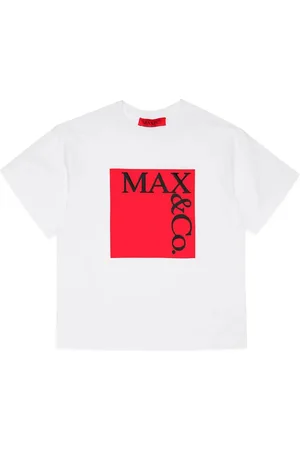 MAX&Co. Kids T-Shirt Icona Con Logo In Bianco e Rosso