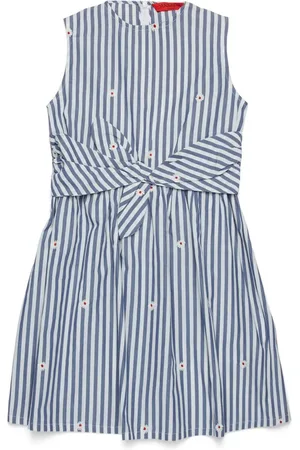 MAX&Co. Kids Abito Disco In Popeline a Righe