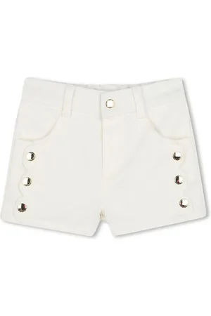 Chloé Shorts In Denim Off White