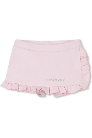 Givenchy Shorts-Skirt Rosa Con Logo e Rouches