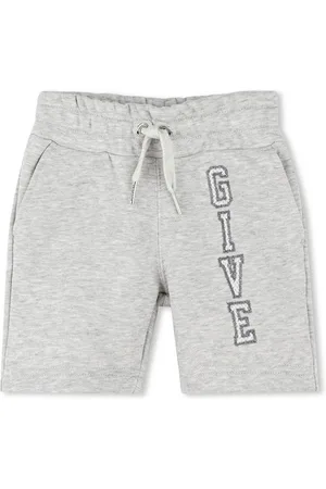 Givenchy Shorts Sportivi Grigi Con Logo