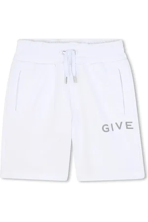 Givenchy Bermuda Sportivi Bianchi Con Logo