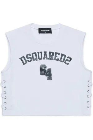 Dsquared2 Top Bianco Con Stampa