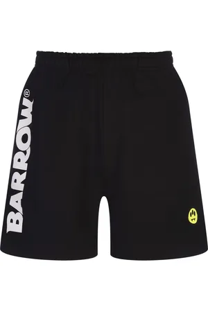 BARROW Bermuda Neri Con Logo Lettering a Contrasto