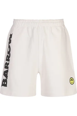 BARROW Bermuda Bianchi Con Logo Lettering a Contrasto