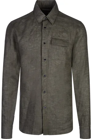 Kiton Camicia Buba In Lino Verde